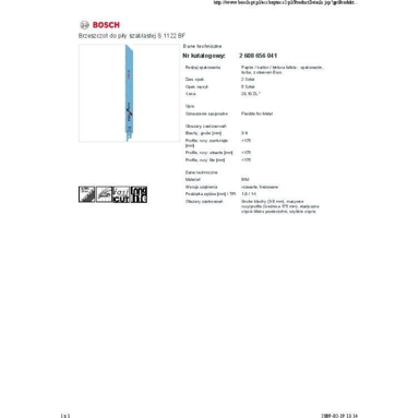 BOSCH List sabljaste pile S 1122 BF