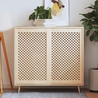 Vrata za ormarić rešetkasti dizajn 2 kom 59,5x99 cm borovina