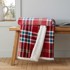  CATHERINE LANSFIELD Crvena deka od sherpa flisa, 130x170 cm, Kelso Check