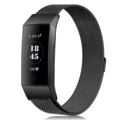 B-STRAP Milanese (Large) remen za Fitbit Charge 3 / 4, black
