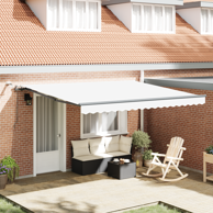 Automatska uvlačiva tenda 4 x 3 m, bijela, LED