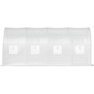 VEVOR Tunelski staklenik za hodanje, 457,2 x 198,12 x 213,4 cm, bijela