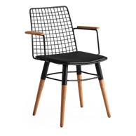 KALUNE DESIGN Crne metalne blagovaonske stolice u setu 2 kom Trend 