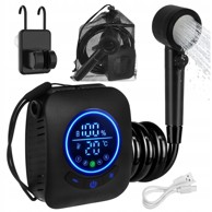 MALATEC Prijenosni turistički tuš za kampiranje, 8000 mAh, LCD, USB