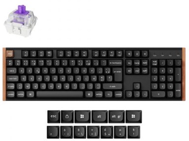 KEYCHRON Mehanička tipkovnica K10H-F1-UK, RGB, UK raspored, crna