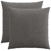 HEERLEN Presvlake za jastuke 2 kom. 65 x 65 cm, tamnosivi kord