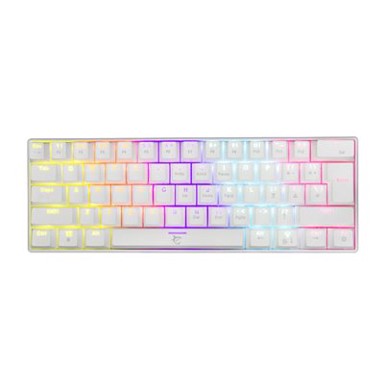 WHITE SHARK Tipkovnica GK-2022 Shinobi, bijela, RGB, smeđi switch, mehanička, US layout, USB