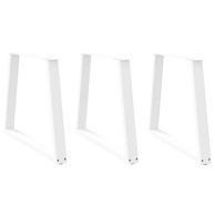 Noge za blagovaonski stol V-oblik 3 kom bijele 80x(72-73,3) cm