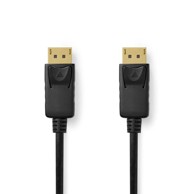 NEDIS DisplayPort kabel muški – muški, 8K 60 Hz, 2 m, crni, pozlaćeni