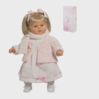 BERBESA Lutka Baby Dulzona ružičasta haljinica i šal 62 cm u kutiji