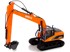 Bager gusjeničar na daljinsko upravljanje 15 funkcija, narančasti