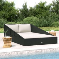 Vrtni krevet 110 x 200 cm od poliratana, crni