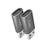 TRUST Adapter CALYX USB-A na USB-C, 2 kom., sivi