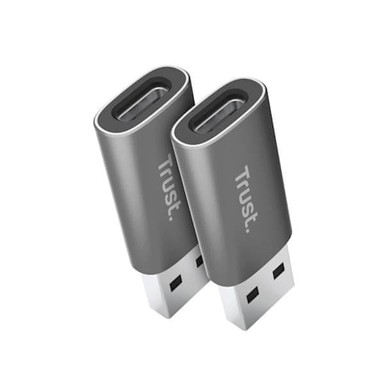 TRUST Adapter CALYX USB-A na USB-C, 2 kom., sivi