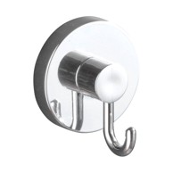  WENKO Plastične samoljepljive kuke u setu 2 kom u sjajno srebrnoj boji Vacuum-Loc