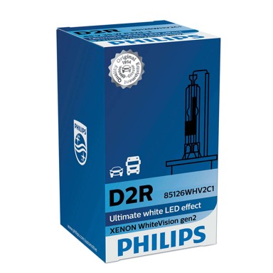 PHILIPS Žarulja WhiteVision gen2 xenon, do 120% više svjetla, do 25% bjelije, 5000K