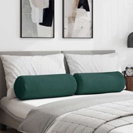 Valjkasti jastučići set 2 kom Ø25×70 cm tkanina, tamnozeleni