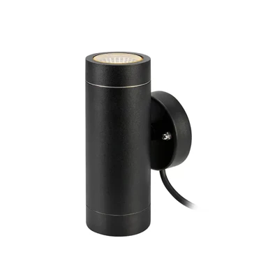 Vanjska zidna svjetiljka Garden 24, cylinder, 2L, fiksna LED, IP44, MA108169, crna