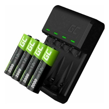 GREEN CELL Punjač VitalCharger, 4x AA baterije, 2000 mAh, Ni-MH