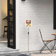 Stalak za sajmove, aluminij, 25 x 25 x 125 cm, srebrni