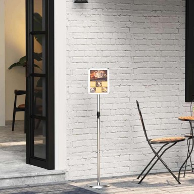 Stalak za sajmove, aluminij, 25 x 25 x 125 cm, srebrni