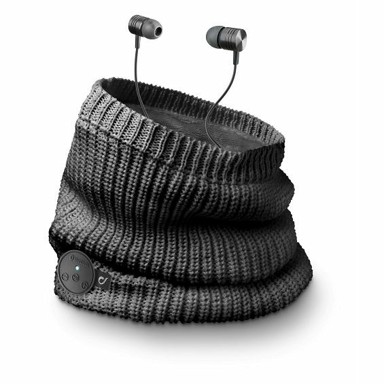 CELLULARLINE Šal sa slušalicama Music Scarf 2019, Bluetooth, crna
