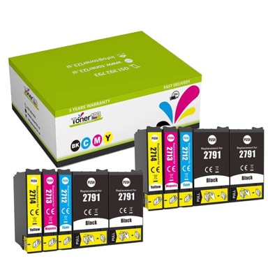 TONER123 Zamjenske tinte komplet Epson 27XL / WF-3620, WF-3640, WF-7110, WF-7610, WF-7620, 4x crna, 2x cijan, 2x magenta, 2x žuta