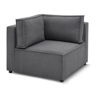 BOBOCHIC PARIS Tamno siva modularna sjedeća garnitura od samta (promjenjiva) Nihad modular, 96x96x88 cm