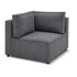 BOBOCHIC PARIS Tamno siva modularna sjedeća garnitura od samta (promjenjiva) Nihad modular, 96x96x88 cm