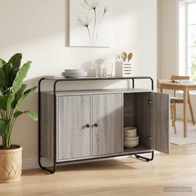 Komoda 102 x 35 x 75 cm od konstruiranog drva, siva sonoma