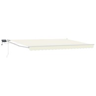 Ručna sklopiva tenda s LED diodama, 5 x 3 m, krem