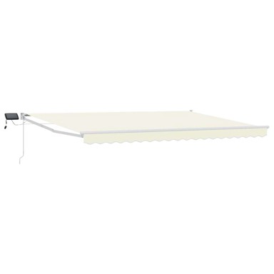 Ručna sklopiva tenda s LED diodama, 5 x 3 m, krem