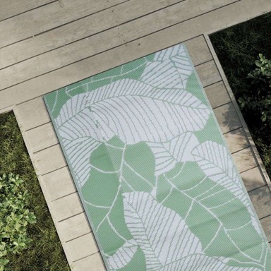 Vanjski tepih ARAKIL zeleni 80 x 150 cm, PP, list