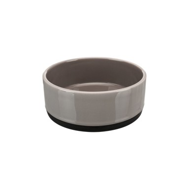 TRIXIE Posuda za pse, keramička s gumenim rubom 0,4 l/fi-12 cm, siva