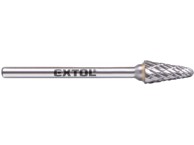 EXTOL INDUSTRIAL Karbidno glodalo 8703883, konusno zaobljeno, 6 x 13 mm, prihvat 3 mm, srednji rez