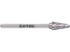 EXTOL INDUSTRIAL Karbidno glodalo 8703883, konusno zaobljeno, 6 x 13 mm, prihvat 3 mm, srednji rez