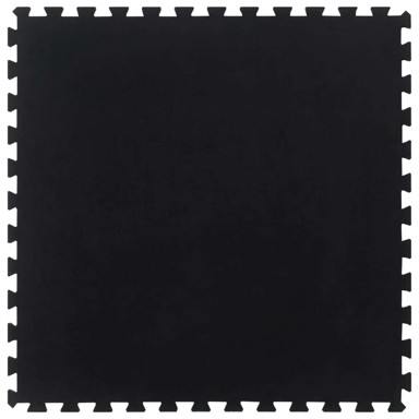 Gumena podna pločica, 12 mm, 100 x 100 cm, crna