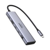 UGREEN HUB 7-portni USB-C – 1× USB-A 3.2 / 2× USB-C 3.2 / SD/TF čitač / HDMI / PD, sivi