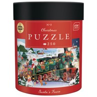 INTERDRUK Božićne puzzle Santa's Train u tubi, 250 dijelova