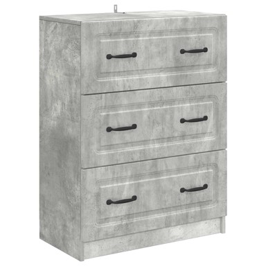 Ormar s ladicama, 66 x 34,5 x 87 cm, betonsko siva