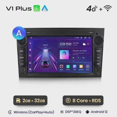 Multimedija uređaj, Android za Opel/Vauxhall Astra, Corsa, Vectra, 4G, 2GB/32GB, A
