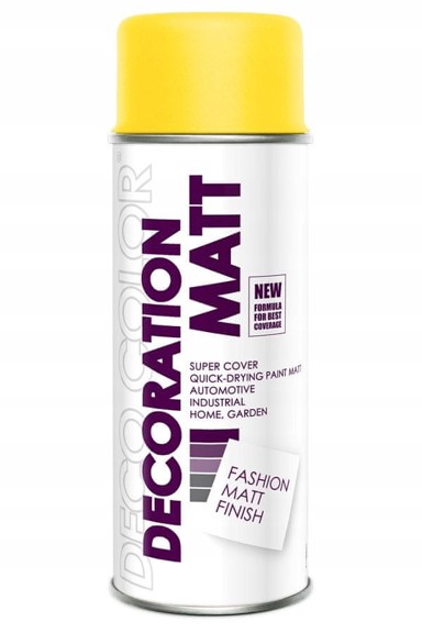 DECO COLOR Matt univerzalni lak RAL 1023, 400 ml, žuti