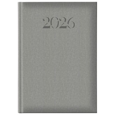 BIELLA Rokovnik B5 D30, dnevni dan-stranica, 2026, sivi