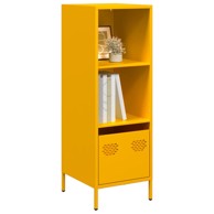 Visoka komoda boja senfa 35x39x103,5 cm od čelika