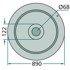 GRANIT Klizni disk Ø 890 mm za kosilice FELLA 101195