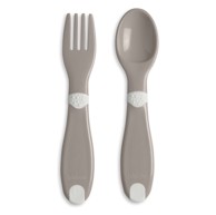 CHICCO Pribor za jelo, sivi