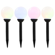 Vanjske solarne svjetiljke, 8 kom, LED kuglaste, 15 cm, RGB