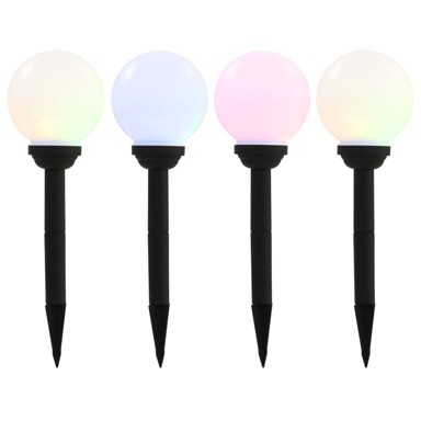 Vanjske solarne svjetiljke, 8 kom, LED kuglaste, 15 cm, RGB