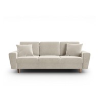 COSMOPOLITAN DESIGN Bež baršunasti sklopiva/s prostorom za odlaganje sofa 235 cm Kyoto, 235x100x88 cm