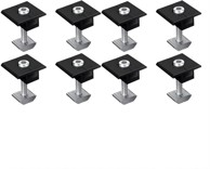 NIKCORP Srednje stezaljke za solarne panele, 8 kom, aluminijske, za fotonaponske module, crne, 30 mm